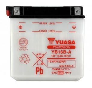 Batterie YUASA type YB16B-A (livrée sans acide)