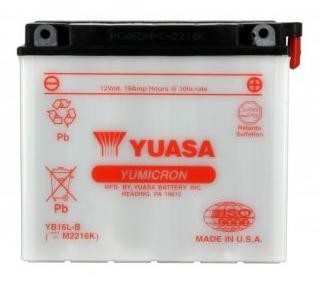 Batterie YUASA type YB16L-B (livrée sans acide)