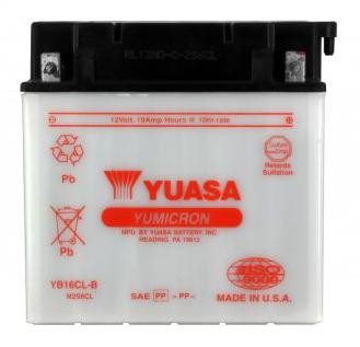 Batterie YUASA type YB16CL-B (livrée sans acide)
