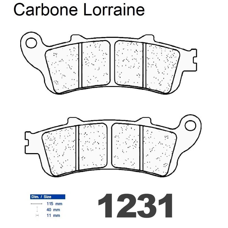 Plaquettes de frein Carbone Lorraine type 1231