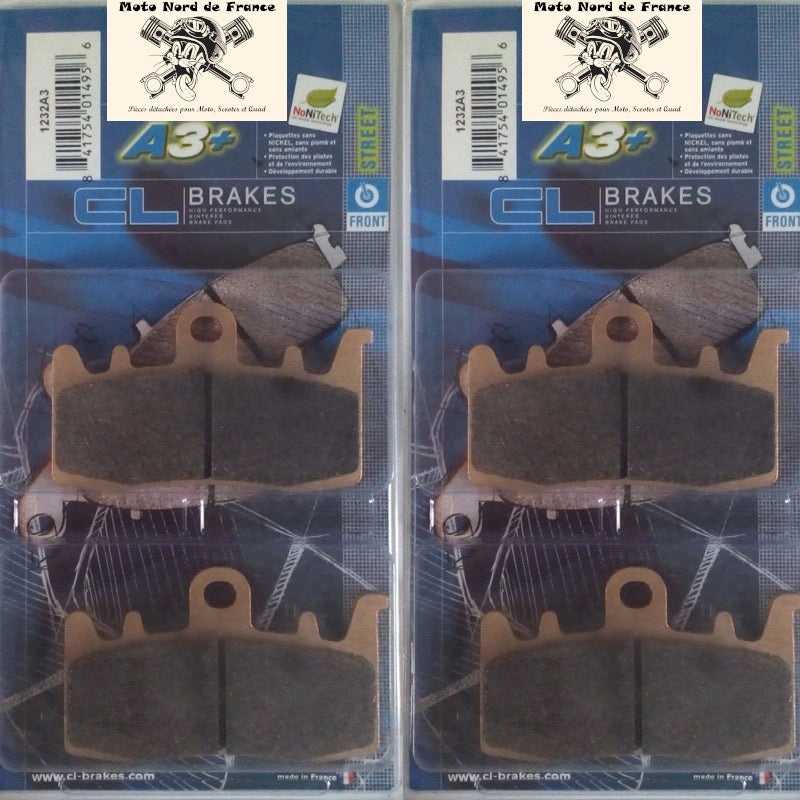 2 jeux de plaquettes Carbone Lorraine type 1232 A3+
