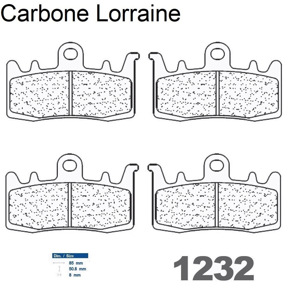 2 jeux de plaquettes Carbone Lorraine type 1232