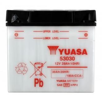 Batterie YUASA type Y60-N30L-A (livrée sans acide)