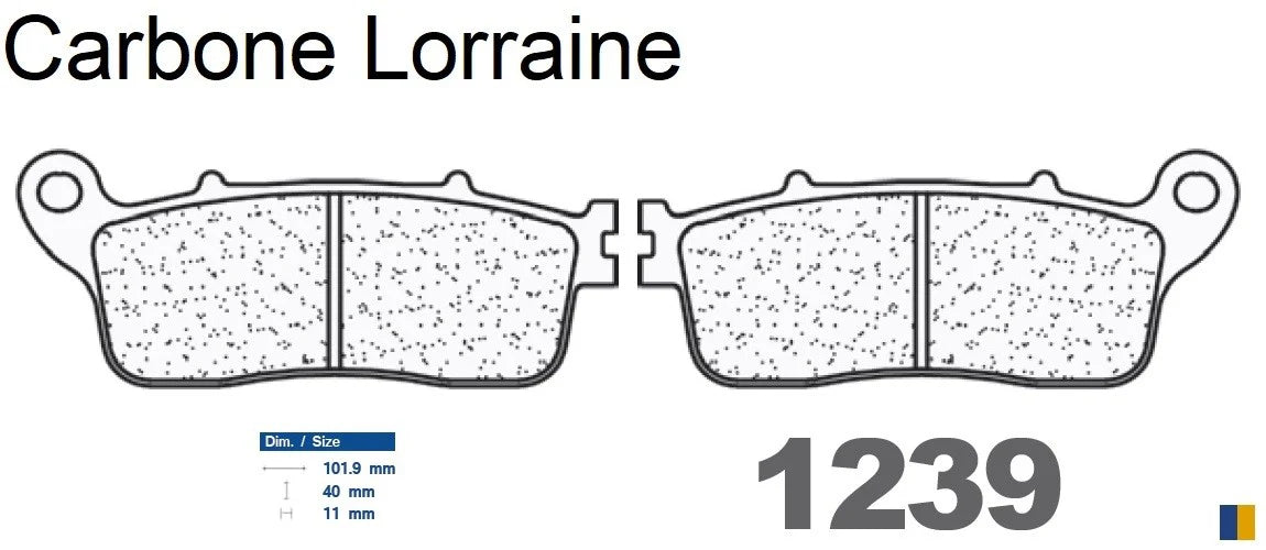 Plaquettes Carbone Lorraine de frein arrière - Honda VFR 1200 X Crosstourer DCT (auto) 2012-2014