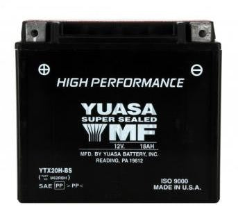 Batterie YUASA type YTX20H-BS AGM (avec acide)