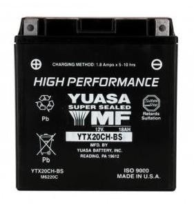 Batterie YUASA type YTX20CH-BS AGM (avec acide)