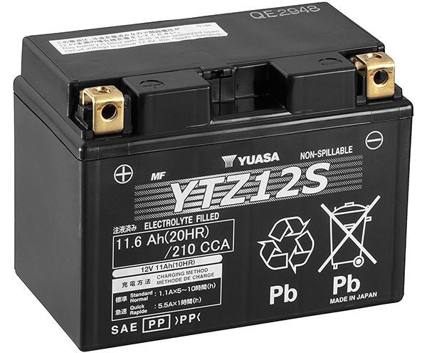 Batterie YUASA type YTZ12-S AGM prête à l'emploi