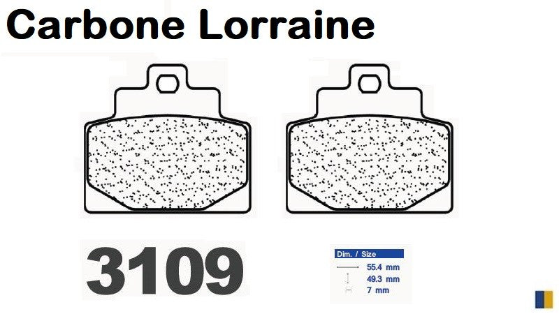 Plaquettes de frein Carbone Lorraine type 3109 MSC