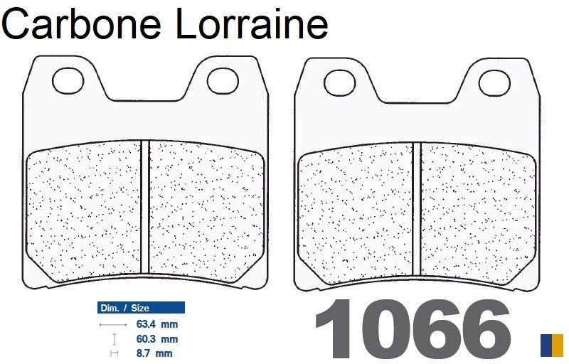 Plaquettes de frein Carbone Lorraine type 1066 RX3