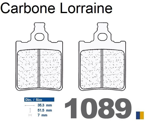 Plaquettes de frein Carbone Lorraine type 1089 RX3