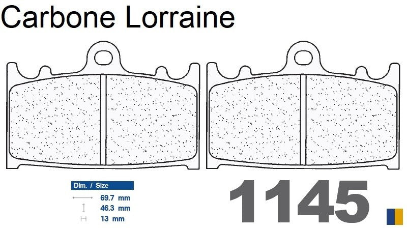 Plaquettes de frein Carbone Lorraine type 1145 RX3
