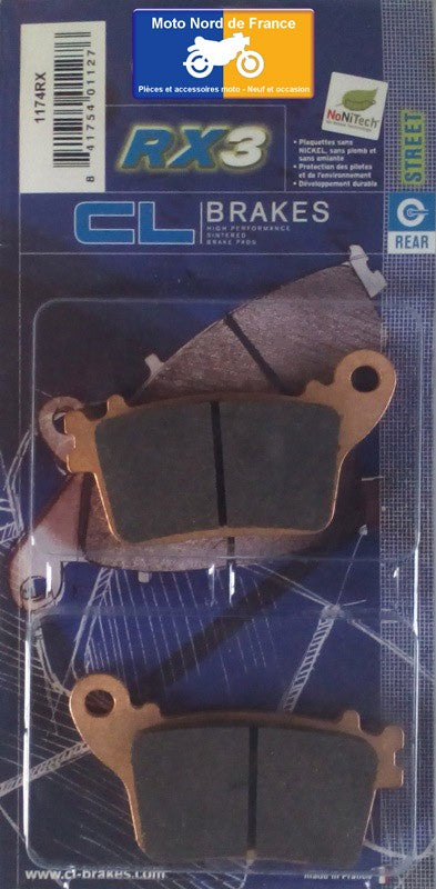 Plaquettes de frein Carbone Lorraine type 1174 RX3