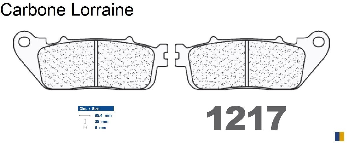 Plaquettes de frein Carbone Lorraine type 1217 RX3