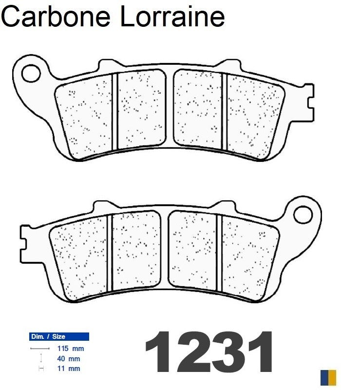 Plaquettes de frein Carbone Lorraine type 1231 RX3