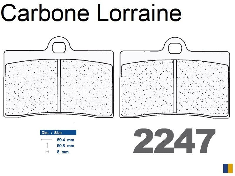 Plaquettes de frein Carbone Lorraine type 2247 RX3
