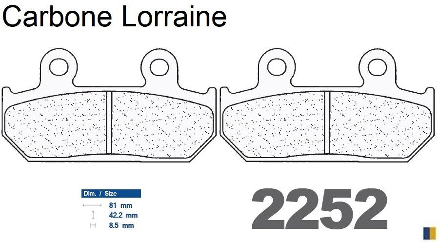 Plaquettes de frein Carbone Lorraine type 2252 RX3