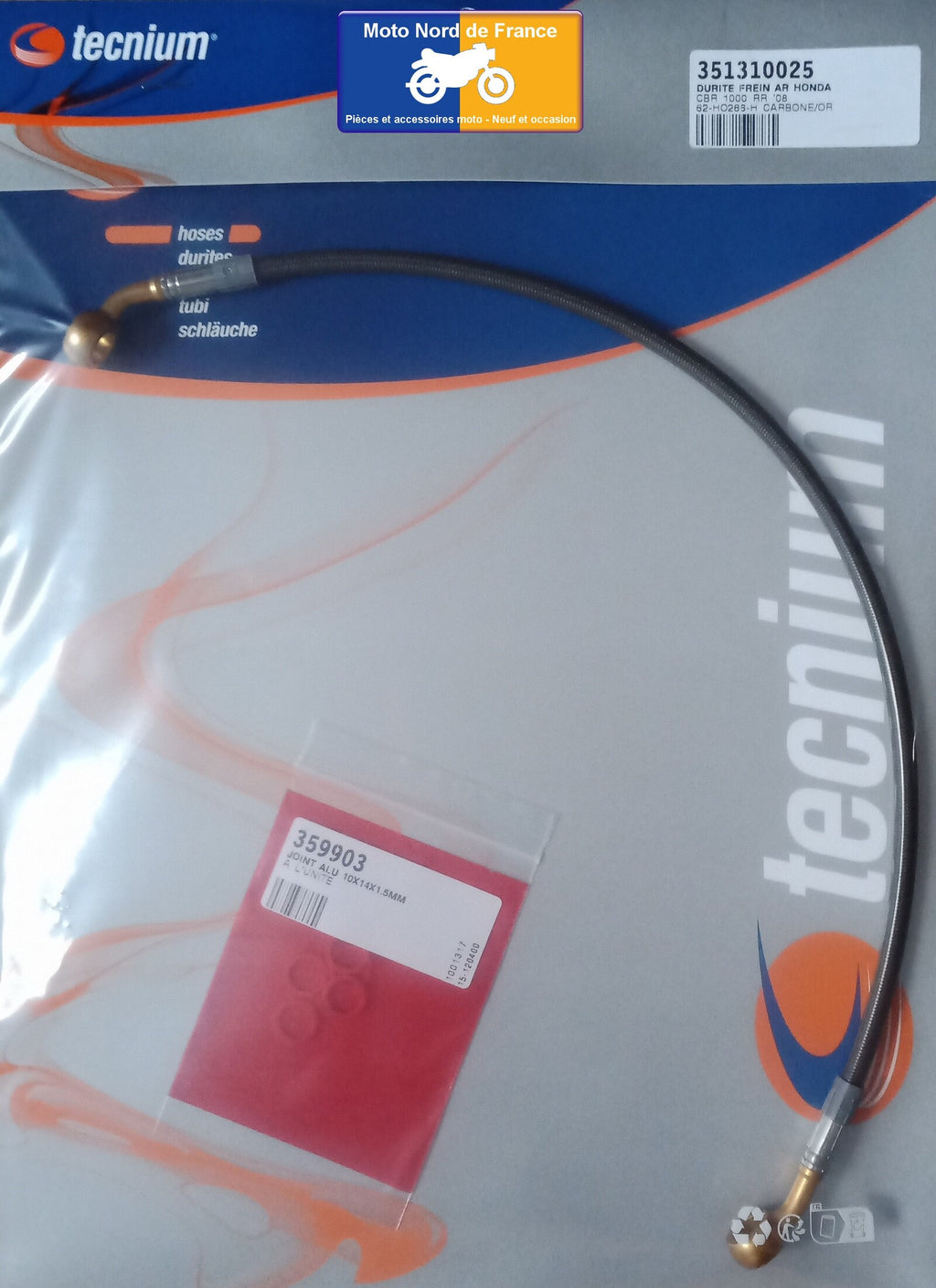 Durite aviation de frein arrière pour Honda CBR 1000 RR 2008-2012