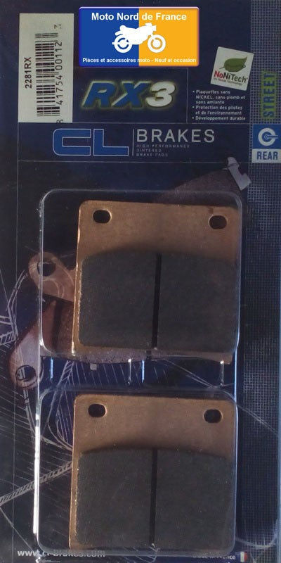 Plaquettes de frein Carbone Lorraine type 2281 RX3