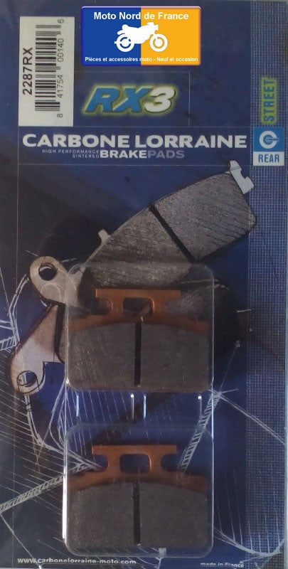Plaquettes de frein Carbone Lorraine type 2287 RX3