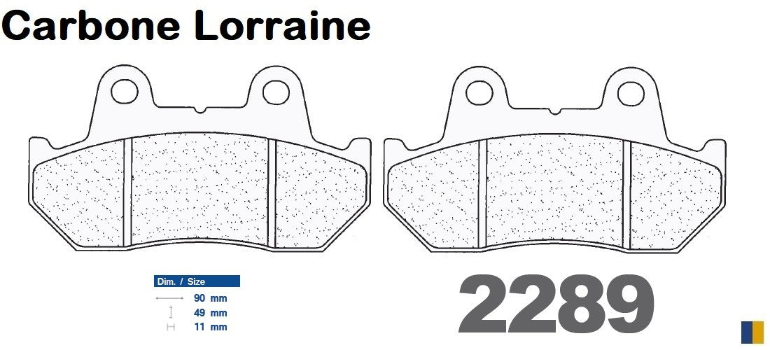 Plaquettes de frein Carbone Lorraine type 2289 RX3