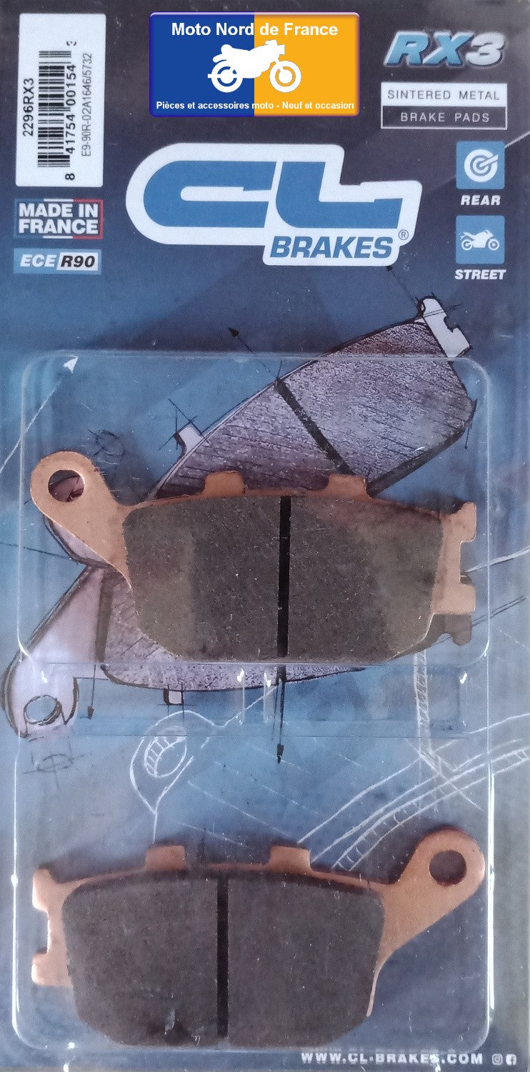 Plaquettes Carbone Lorraine de frein arrière type 2296 RX3