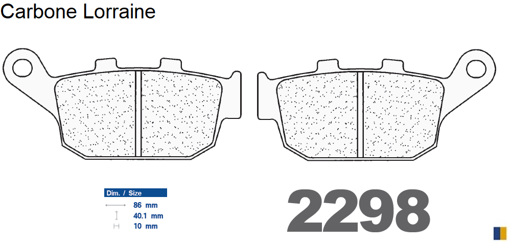 Plaquettes de frein Carbone Lorraine type 2298 RX3