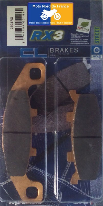 Plaquettes de frein Carbone Lorraine type 2304 RX3