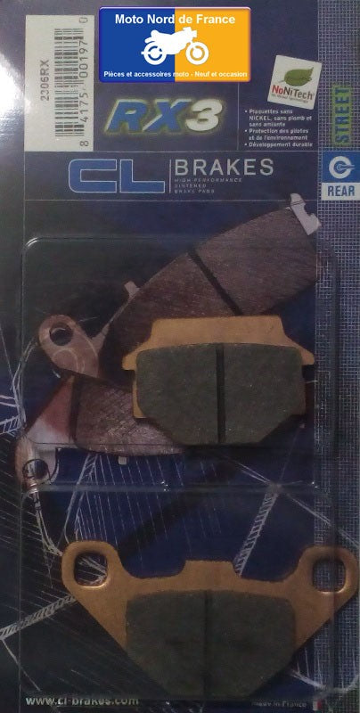 Plaquettes de frein Carbone Lorraine type 2306 RX3