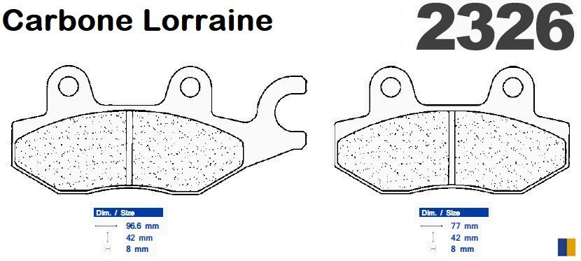 Plaquettes de frein Carbone Lorraine type 2326 RX3