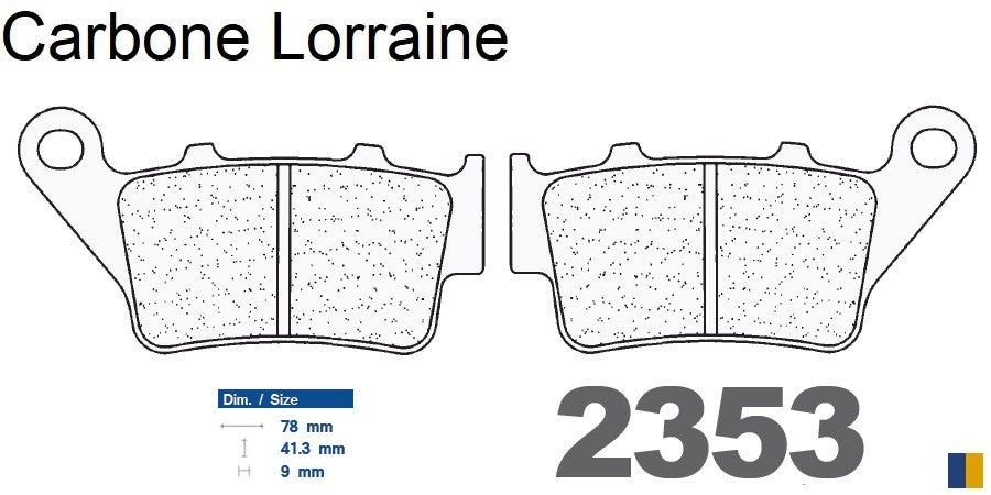 Plaquettes de frein Carbone Lorraine type 2353 RX3
