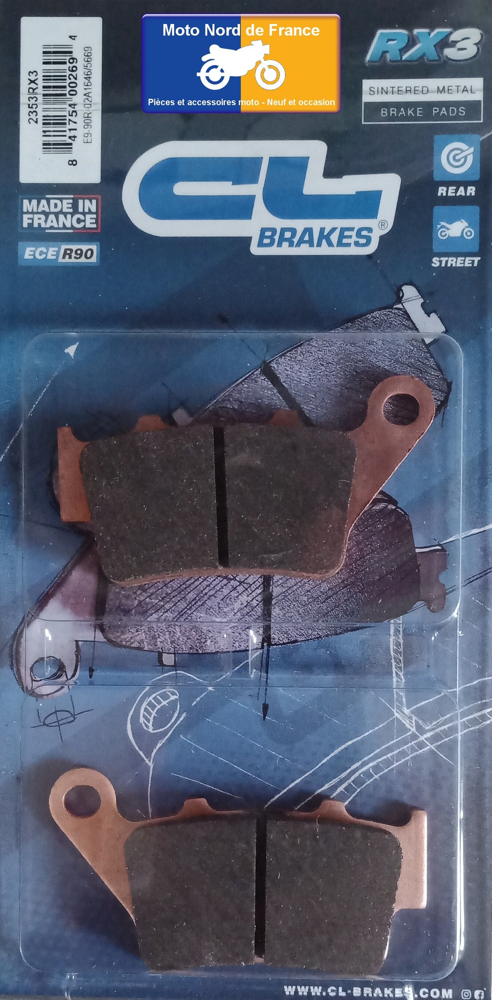 Plaquettes de frein Carbone Lorraine type 2353 RX3