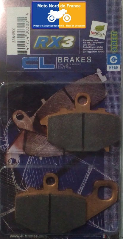Plaquettes de frein Carbone Lorraine type 2381 RX3