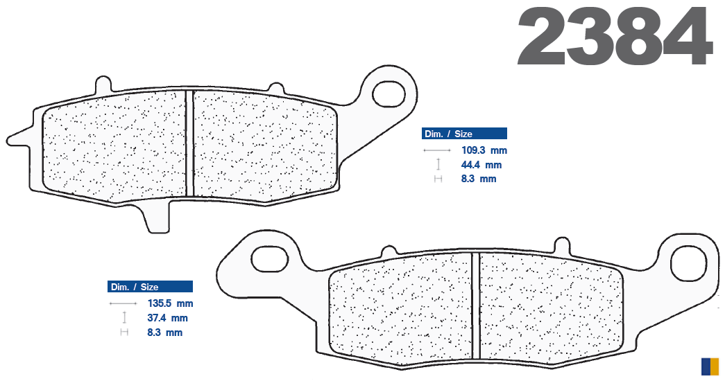 Plaquettes de frein Carbone Lorraine type 2384 RX3