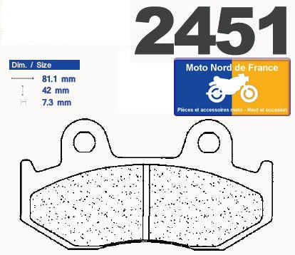 Plaquettes de frein Carbone Lorraine type 2451 RX3