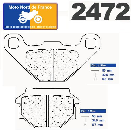 Plaquettes de frein Carbone Lorraine type 2472 RX3