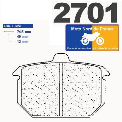 Plaquettes de frein Carbone Lorraine type 2701 RX3