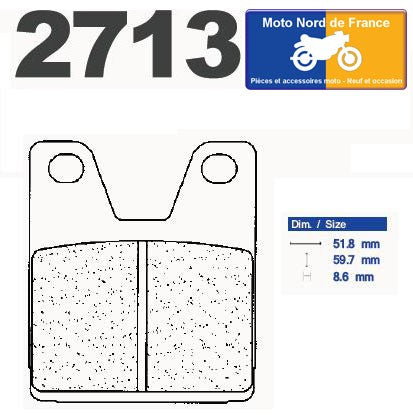 Plaquettes de frein Carbone Lorraine type 2713 RX3