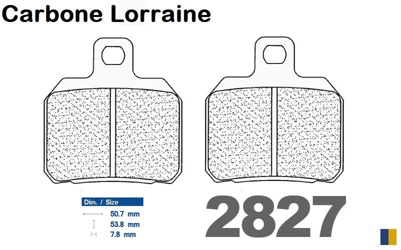 Plaquettes de frein Carbone Lorraine type 2827 RX3
