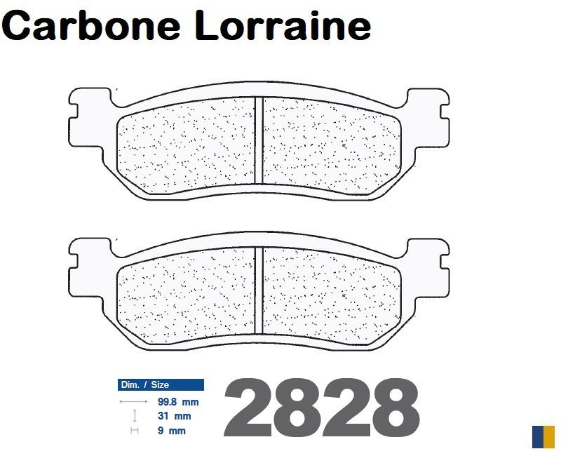 Plaquettes de frein Carbone Lorraine type 2828 RX3