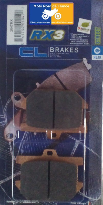 Plaquettes de frein Carbone Lorraine type 2847 RX3