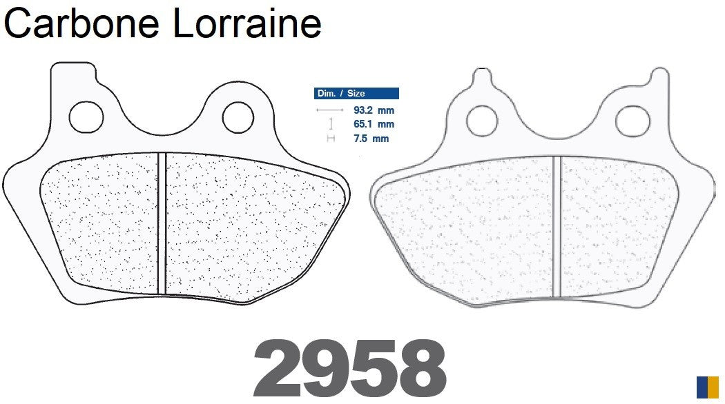 Plaquettes de frein Carbone Lorraine type 2958 RX3