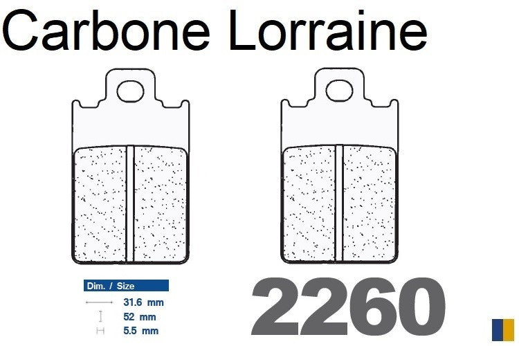 Plaquettes de frein Carbone Lorraine type 2260 S4