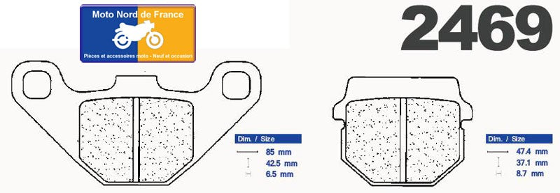 Plaquettes de frein Carbone Lorraine type 2469 S4