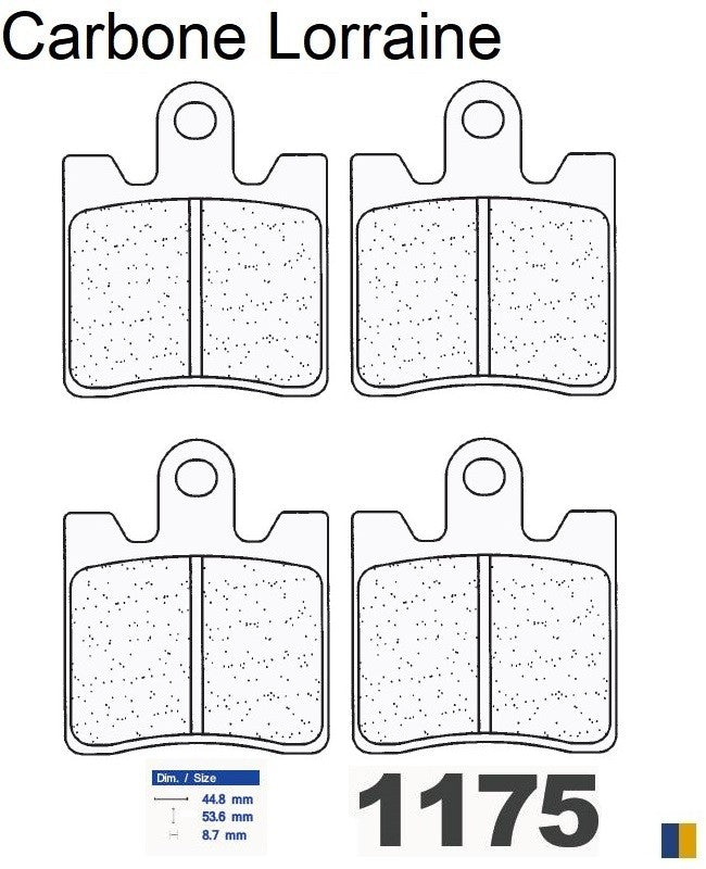 Plaquettes de frein Carbone Lorraine type 1175 A3+