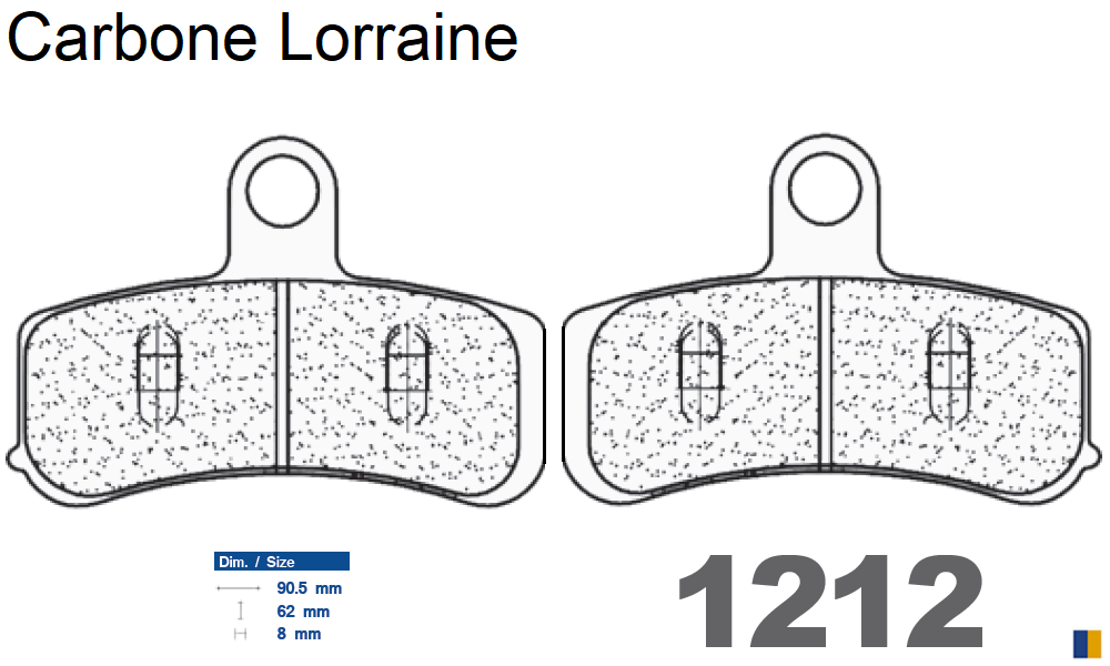 Plaquettes de frein Carbone Lorraine type 1212 A3+