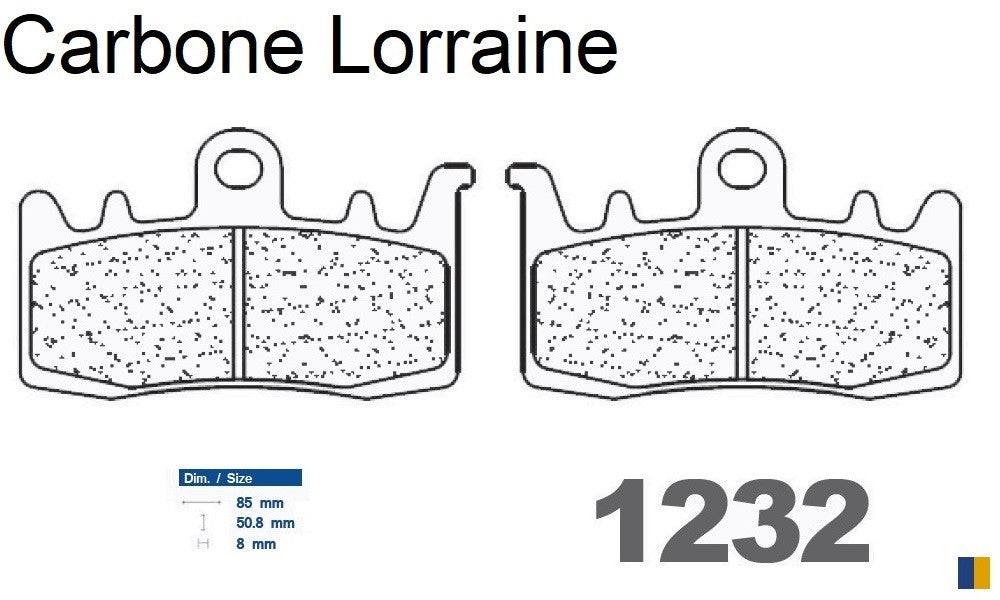 Plaquettes de frein Carbone Lorraine type 1232 A3+