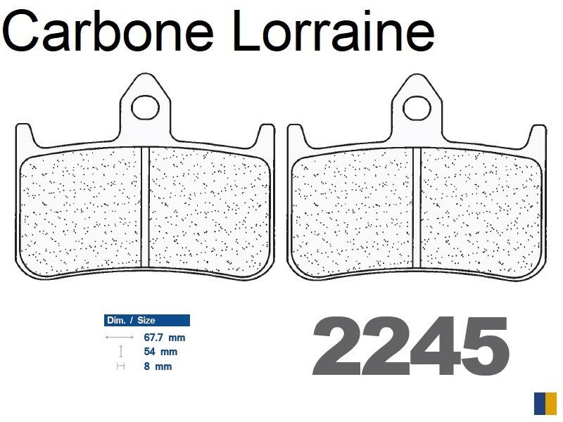 Plaquettes de frein Carbone Lorraine type 2245 A3+