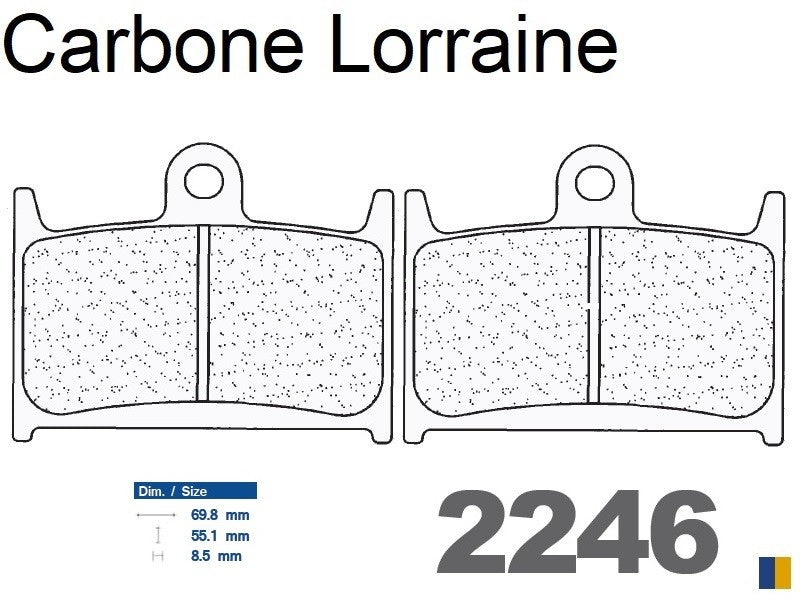 Plaquettes de frein Carbone Lorraine type 2246 A3+