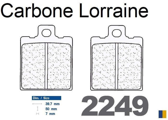 Plaquettes de frein Carbone Lorraine type 2249 A3+