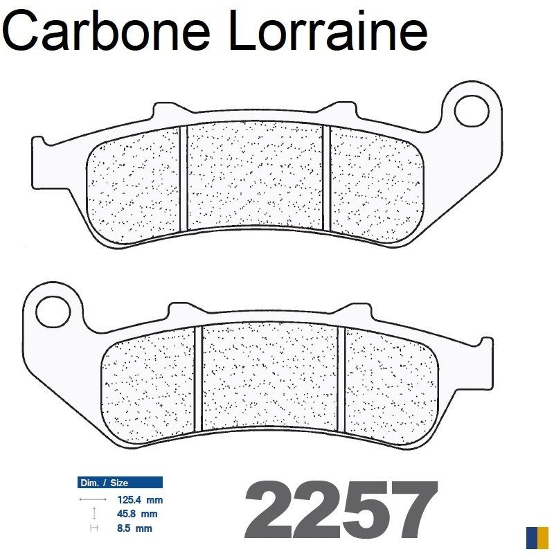 Plaquettes de frein Carbone Lorraine type 2257 A3+